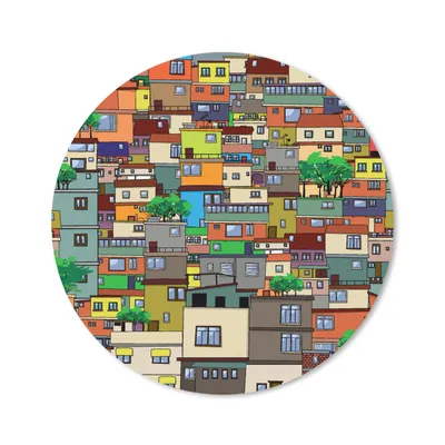 Produktbild von MuchoWow® Mauspad Mousepad Patterns - Gebäude - Zentangle 50x50 cm - Mousepads - Maus Mat - Pad - Mausunterlage - Vinyl