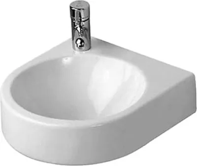 Produktbild von Duravit Handwaschbecken ARCHITEC ohne Überlauf, mit Hahnlochbank, 360 x 380 mm, 1 Hahnloch rechts weiß