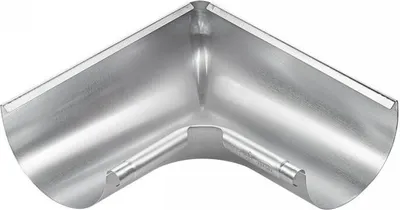 Produktbild von Titanzink Innenwinkel gezogen für halbrunde Dachrinne RG280 Winkel 90° Grad
