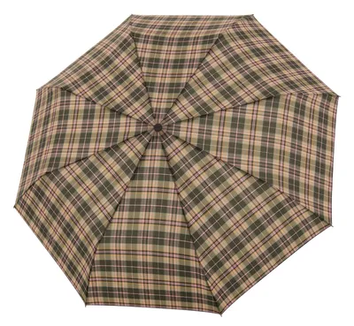 Image de doppler parapluie de poche parapluie Carbonsteel Woven Check Automatic Magic Karo Olive / Rosa multicolore
