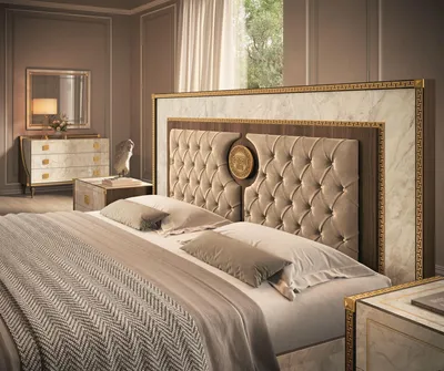 Image de Ensemble chambre à coucher (lit + 2 tables de chevet) Chic et pratique pour votre chambre à coucher