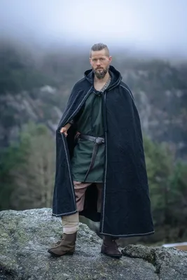 Produktbild von Wikinger Umhang Schwarz „Valdemar“