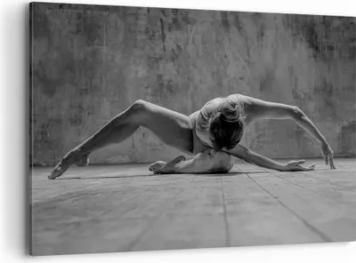 Produktbild von Bild auf Leinwand - Leinwandbild - Einteilig - Tanz Schwarzweiß Frau - 100x70cm - Wand Bild - Wanddeko - Wandbilder - Leinwanddruck - Bilder - Wanddekoration - Leinwand bilder - AA100x70-4352