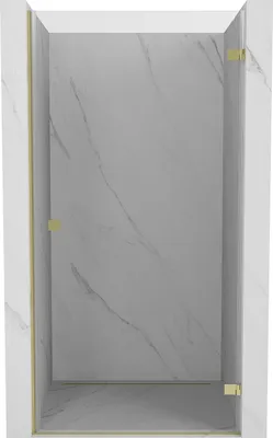 Image de Mexen Lunar-B Porte de douche pivotante droite 65 cm, transparente, or - 832-065-000-50-00-P
