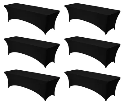 Produktbild von VEVOR 6 x Stretch Elasthan Tischdecke Tischwäsche (rechteckig) geeignet für 244 c