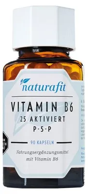 Obrázek produktu pro naturafit Vitamin B6 25 aktivovaných kapslí P-5-P, 90 kapslí