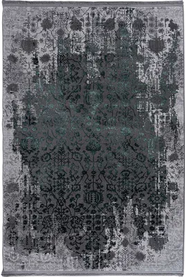 Produktbild von Teppich - Grün - Grau - 80 x 150 cm - mit Barockmuster