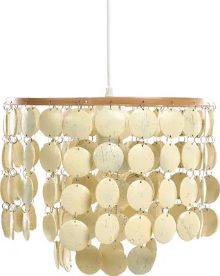Produktbild von BELIANI Kronleuchter Hellbeige aus Kokosnussschalen Rund Küstenstil Boho Stil Modernes Design Natürlich Hängelampe Hängeleuchte Pendelleuchte