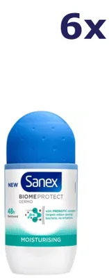 Produktbild von 6x Sanex Deodorant-Roller Dermo Moisturising 50 ml