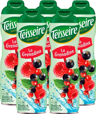 Produktbild von Teisseire Getränke-Sirup Grenadine 600ml - Intensiv im Geschmack (5er Pack)