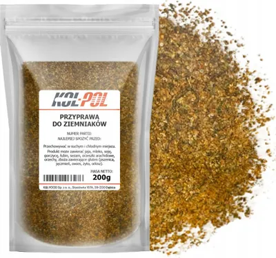 Zdjęcie produktu dla PRZYPRAWA DO ZIEMNIAKÓW 200g Do frytek puree mieszanka ziół jakość Kol-Pol