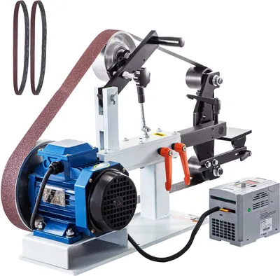Produktbild von Bandschleifmaschine, 1500 W Band und Scheiben Schleifmaschine, 5,08 x 208,28 cm Riemengröße Bandschleifmaschine, 1 Phase in 3 Phase Schleifgerät, 427 X 30,5 cm Gummischeibe Band-Tellerschleifer