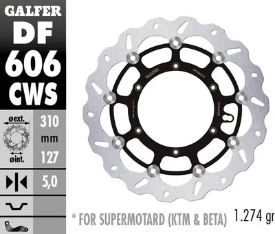 Produktbild von GALFER Bremsscheibe "DF606"Wave, Supermoto