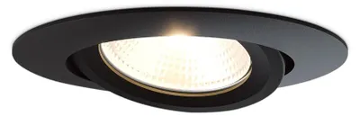Produktbild von hoftronic LED Einbaustrahler 5W 450lm 2700K Schwarz IP65 Dimmbar Schwenkbar