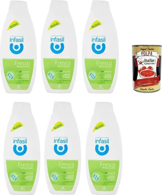 Produktbild von Infasil Frische Duschbad revitalisierend, klinisch getestet und hautfreundlich, 6x 500 ml + Italian Gourmet polpa 400