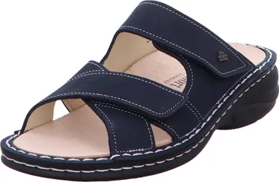 Produktbild von FINN COMFORT Melrose Damen Pantoletten dunkelblau Nubukleder - Größe: 38