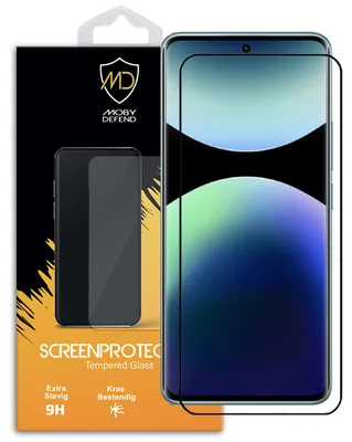 Productafbeelding van MobyDefend Screenprotector - Geschikt voor Xiaomi Redmi Note 14 Pro Plus  -  Screensaver Met Zwarte Randen - Gehard Glas