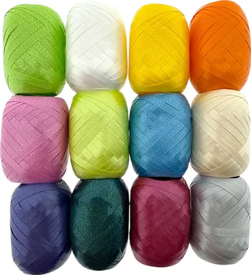 Produktbild von 12x Geschenkband – Kräuselband Set – 5mm x 20m – Farbiges Geschenkband – Polyester – Für Geschenke, Partydeko und DIY