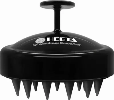 Produktbild von HEETA Kopfhaut Massagebürste mit Weichem Silikonkopf - Schwarz