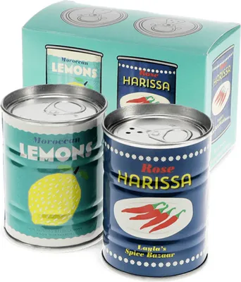 Produktbild von Salz- / Pfefferstreuer Zitronen und Harissa Retro-Design, Set 2-tlg