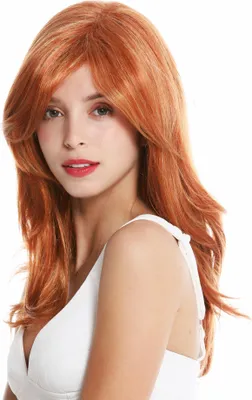 Produktbild von WIG ME UP Perücke lang Scheitel Kupferrot Rot Blond GFW2552-TDW130H124
