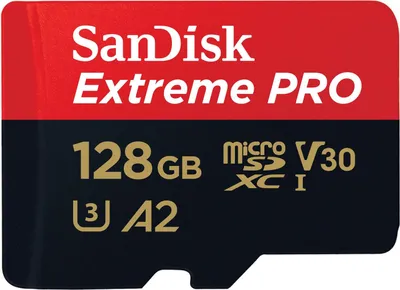 Produktbild von SanDisk 128GB Extreme Pro microSDXC, 128 GB, MicroSDXC, Klasse 10, 100 MB/s, 90 MB/s, Class 3 (U3)