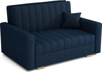 Produktbild von Schlafsofa klein Zanzibar I Sofa 2 Sitzer 133 cm Breit I Sofa mit Schlaffunktion I Schlafsofa mit Bettkasten I Couch mit Schlaffunktion Klein I Dunkelblau