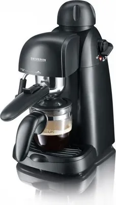 Produktbild von Espressomaschine SEVERIN KA5978, 4 Tassen, 3,5 Bar Pumpe, Dampfdüse, 800W, Schwarz