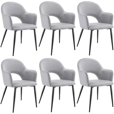 Produktbild von tectake® Armlehnstuhl Sachel in Samtoptik, gepolstert 57 x 61,5 x 87,5 cm