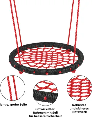 Produktbild von Schaukel LEQ ARACHNE, Kinder, Garten, rund, Schaukelring, 95 cm, Schaukelnest