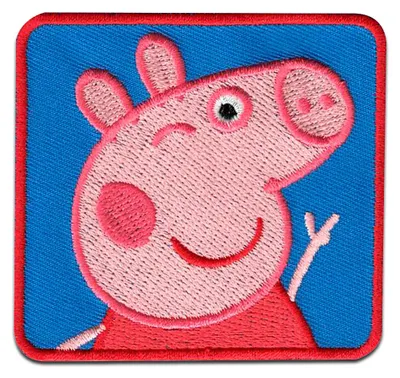 Obrázek produktu pro Comercial Mercera Peppa Wutz winking children - nášivka, nažehlovací, nažehlovací nášivka, nášivka, nášivky, k nažehlení, velikost: 6 x 6 cm