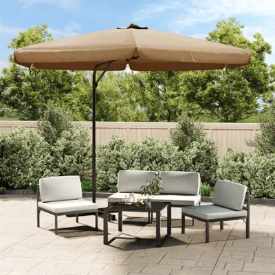 Image de Vidaxl -Parasol avec Stahlpol 300 cm Taupe