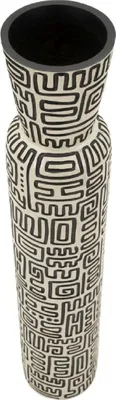 Obrázek produktu pro Váza Mauro Ferretti „Nairobi“ Ø 16 × 86 cm, bílá/černá