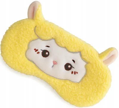 Image de Oldman Masque de Sommeil Peluche Owieczka Jaune Repos Voyage