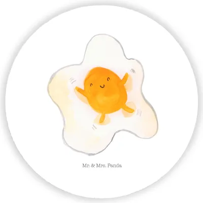 Produktbild von Mr. & Mrs. Panda magnet Spiegelei Ei - Weiß - Geschenk, Schön, für magnettafel, zettelhalter, Kühlschrankmagnet, Glücklich, Tag, pinnwand, Liebe, kühlschrank, Gute Laune