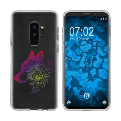 Produktbild von PhoneNatic Case kompatibel mit Samsung Galaxy S9 Silikon-Hülle Floral Wolf M3-5