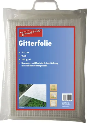 Produktbild von Gitterfolie transparent 100 g/m² robust reißfest lichtdurchlässig 3 x 2 m