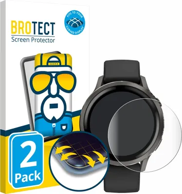Produktbild von 2x BROTECT Fullscreen Schutzfolie für Garmin Venu 4 (41 mm) Displayschutz Folie Fullcover Klar Transparent