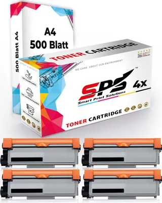 Produktbild von Druckerpapier A4 + 4x Multipack Set Kompatibel für Brother DCP-L 2540 (TN-2320) Toner-Kit Schwarz XL 5200 Seiten