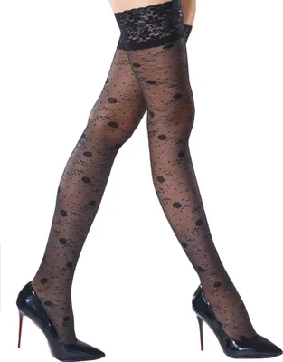 Obrázek produktu pro Dámské Hold-ups FLORE 20 DEN nero-M/L (3/4)
