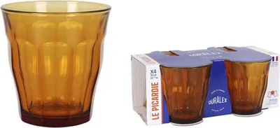 Immagine prodotto di Set 4 Bicchieri Picardie Vermeil In Vetro Ambra Cl 31