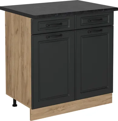 Produktbild von Küchenunterschrank Vicco R-Line Anthrazit Landhaus 80 cm , AP Anthrazit, Model 53556