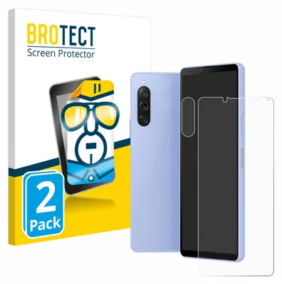 A product image showing packaging for screen protectors, a smartphone, and a screen protector.