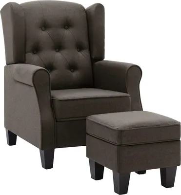 Obrázek produktu pro vidaXL Křeslo s podnožkou Taupe Fabric