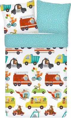 Produktbild von ESPiCO Bettwäsche Trendy Bedding Verkehr Renforcé 135 cm x 200 cm