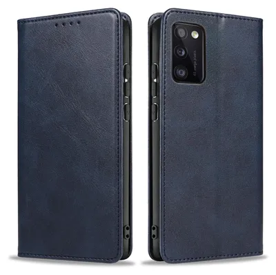Produktbild von Handyhülle für Samsung Galaxy A41 Kunstleder Flip Cover Hülle Klapphülle Case Kartenfach Farbe: Blau