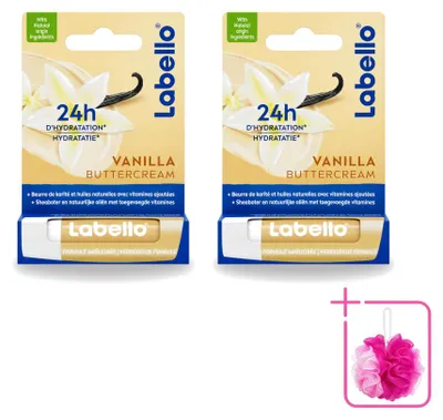 Image de 2 baumes à lèvres Labello Vanille Crème - 4,8 g - Lot de 2