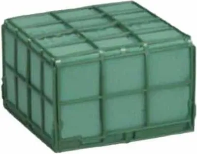 Produktbild von OASIS® Nass Steckschwamm Ziegel TOMAZ mit Rundumgitter, grün, 11,5x11x8cm - Nasssteckschaum