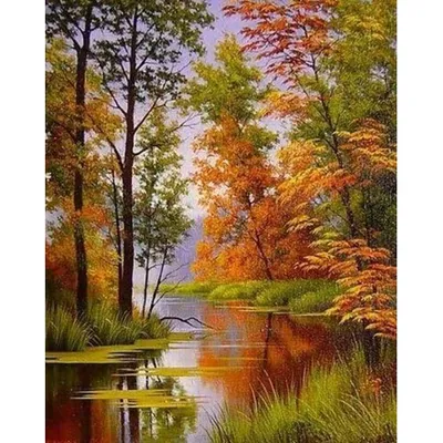 Obrázok produktu pre Diamantová maľba - ZIMNÉ JAZERO bez rámu 40 x 50 cm