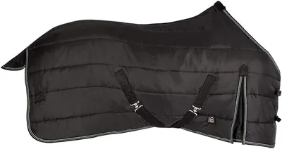 Productafbeelding van Paardendeken Winnipeg - Winterdeken Paard - Stalling en Transport - Speciale Stofbescherming - 125 cm - Zwart